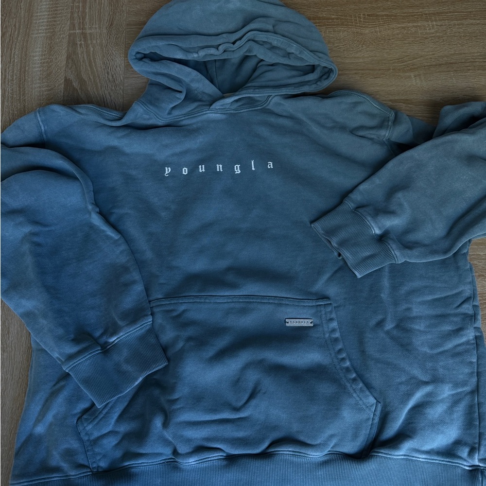 YoungLA Men's Slate Blue Hoodie
